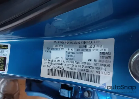 2019 Toyota Yaris Xle из США, поврежденный, VIN 3MYDLBYV7KY514152